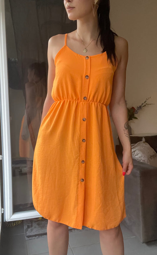 Robe à bretelles Orange